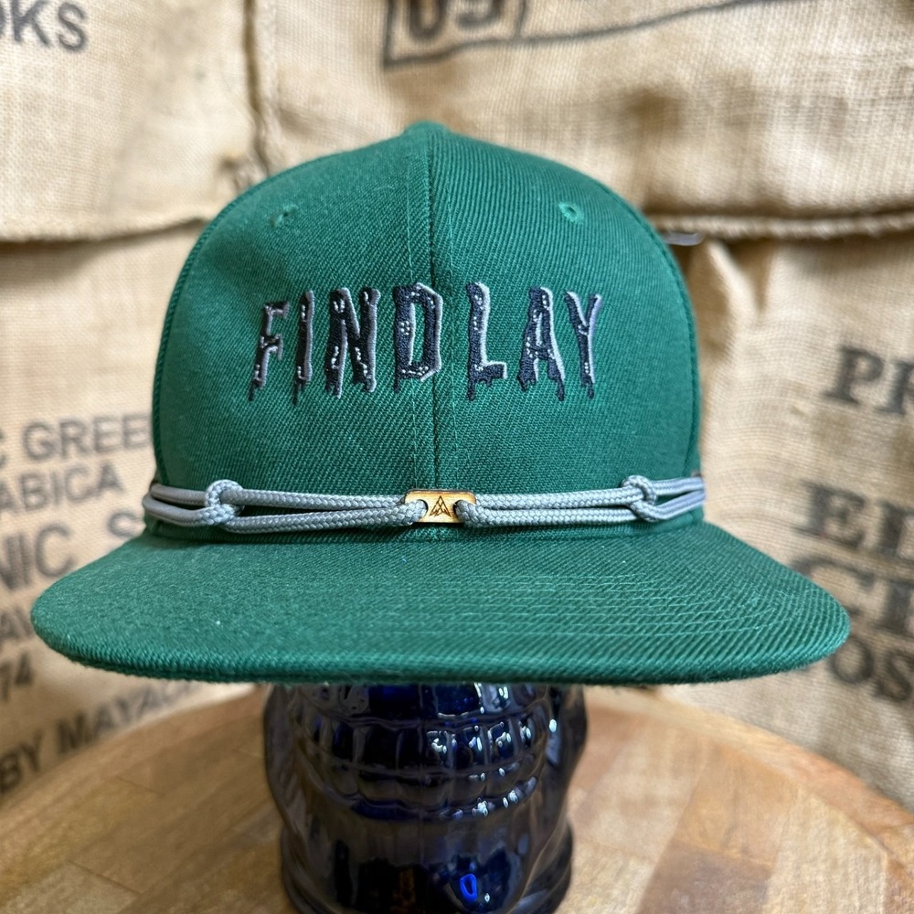 Findlay Limited Edition Green Snapback Hat Cap Zombie Script Secret Pocket